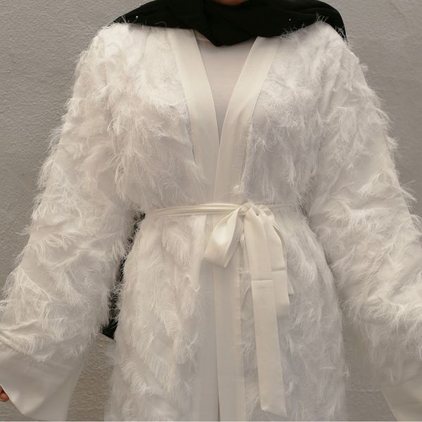 

Eid Mubarak White Abaya Dubai Kimono Cardigan Turkish Muslim Hijab Dress Abayas For Women Kaftan Oman Caftan Islamic ClothingPlus size cloth