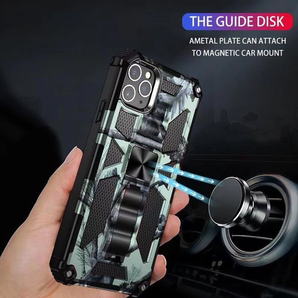 

camouflage anti-drop cell phone cases cover with bracket for iphone 12 mini 11 pro max x xs xr 8 7 6s plus se2020 samsung galaxy s21 s21ultr