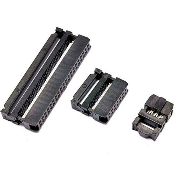 

100set fc-6p fc-8p fc-10p fc-14p fc-16p fc-26p fc 30p 34p 40p 50p 60p 64p idc socket dual row 2.54mm idc connector cable socket