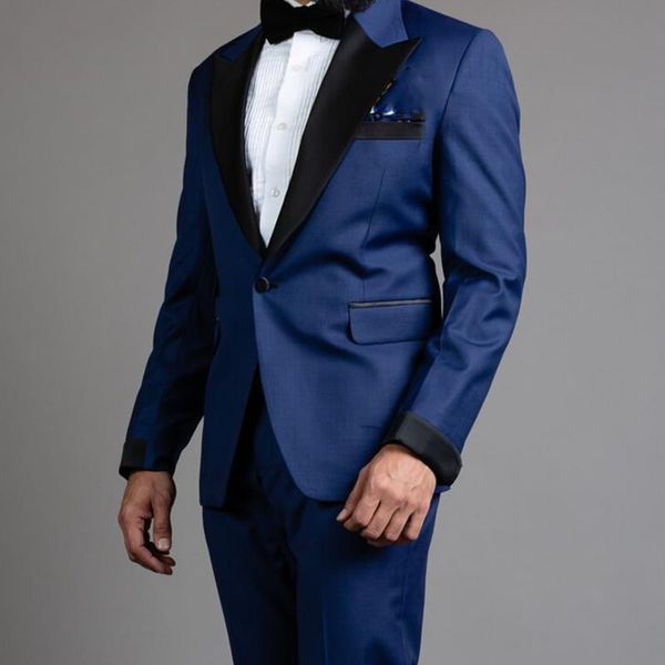 

men's suits & blazers 2021 tailor-made fashion luxury dark blue men lapel slim fit groom tuxedo for wedding dress dinner party male clo, White;black