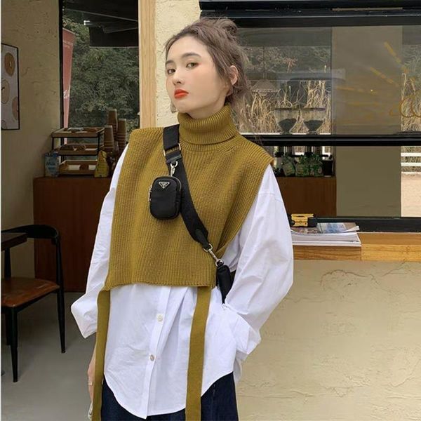 

long sleeve white blouse knitted vest women shirts plain loose oversized blouses female loose drop shipping