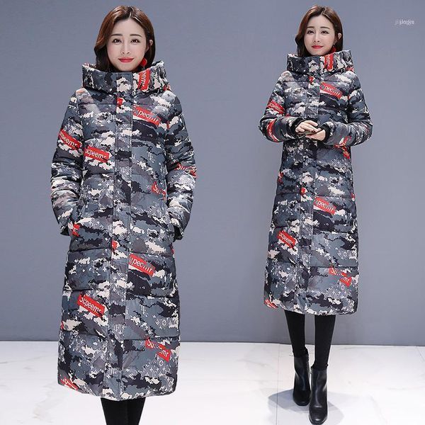 

women's down & parkas winter colorful hood long coat jacket thick warm women casaco feminino abrigos mujer invierno cotton padded wadde, Black