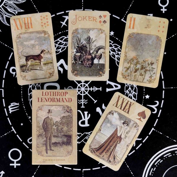 

lothrop lenormand tarot cards prophecy divination deck english version entertainment board game 40 sheets/box