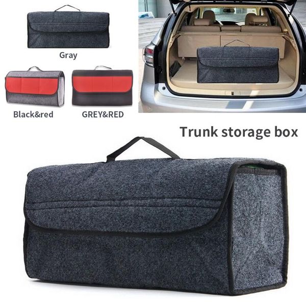 

car organizer trunk woolen felt storage bag case multi-use suv toolbox boxes portable bags container