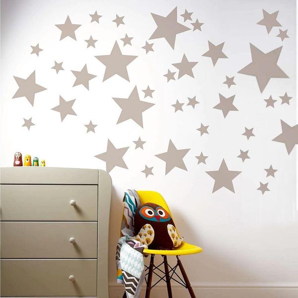 

wall stickers 69pcs/set various size stars kids room decal diy art nursery bedroom home decoration