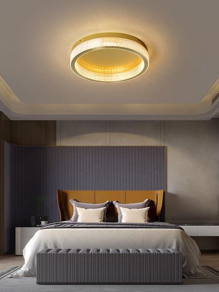 

postmodern light luxury bedroom lamp warm and romantic simple led atmospheric living room lamp nordic room ceiling