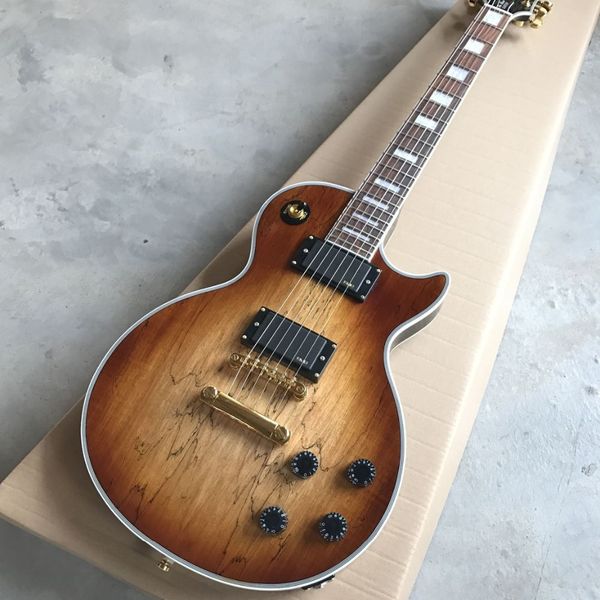 

delivery, decaying wood guitar, gold hardware color can be customized