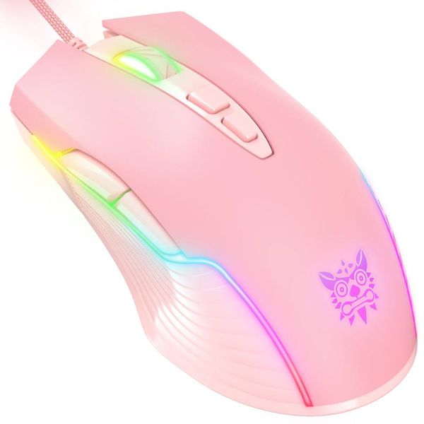 

mice onikuma cw905 gaming mouse rgb led light e-sports 6400dpi adjustable optical sensor 7 buttons for lapdeskpc
