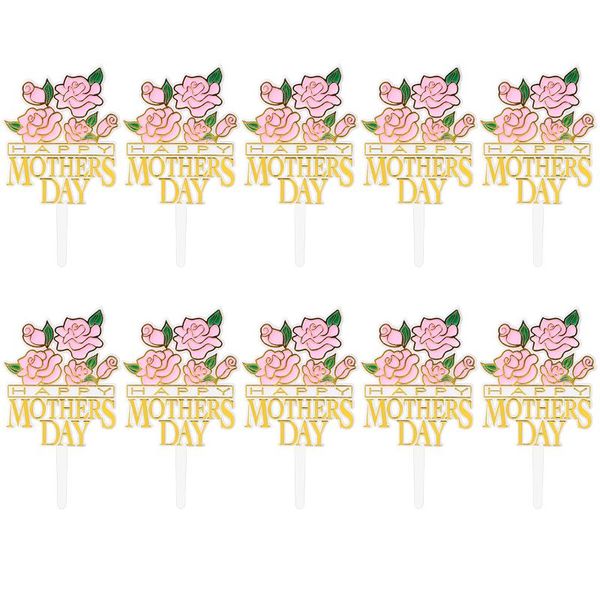 

other festive & party supplies oyard 10pcs happy mother's day cake er decorative picks decoration for mothers )