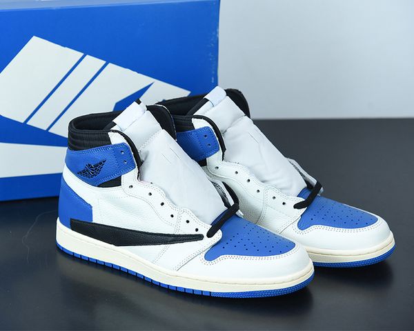 

jumpman 1 military blue basketball shoe mens womens white black fashion outdoor sneakers dh3227-105 full size 4-14