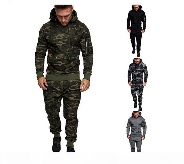 

men fashion long sleeve hoodies+pants set male tracksuit sport suit men's gyms set casual sportswear suit, Gray