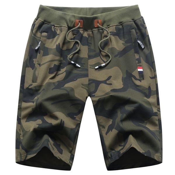 Homens Camuflagem Curta Beach Beach Summer Summer Venda Casual Shorts Algodão Estilo De Moda Alta Qualidade Homem 220301