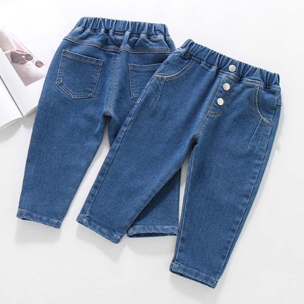 

jeans kids solid color toddler casual style infantil spring autumn girls clothes, Blue