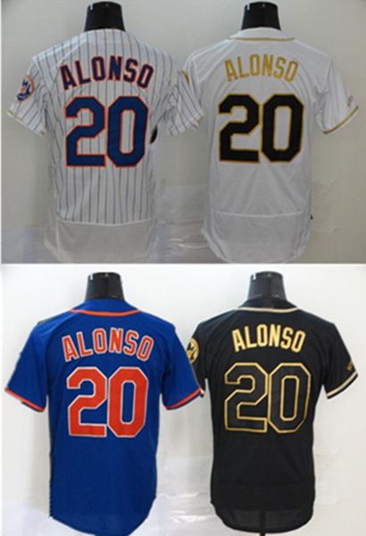 

custom 20 pete alonso 20 21 jerseys 48 jacob degrom strawberry wilson hernandez dwight davis piazza mcneil stroman baseball jersey, Blue;black