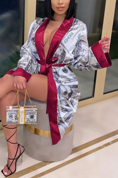 

hirigin aesthetic cardigan long sleeve midi bandage dress money pajamas fall clothes for women 2021 fashion lounge wear, Black;gray