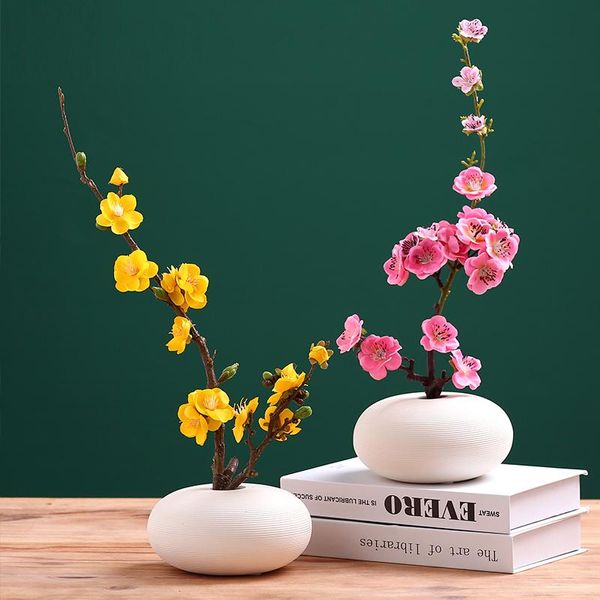 

vases chinese zen classical plum flower vase set artificial decoration tv cabinet home living room floral
