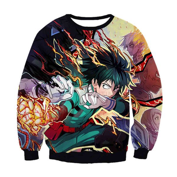 

men's hoodies & sweatshirts anime graphic autumn winter 3d print cartoon poster hip hop casual brand sweatshirt cod7, Black