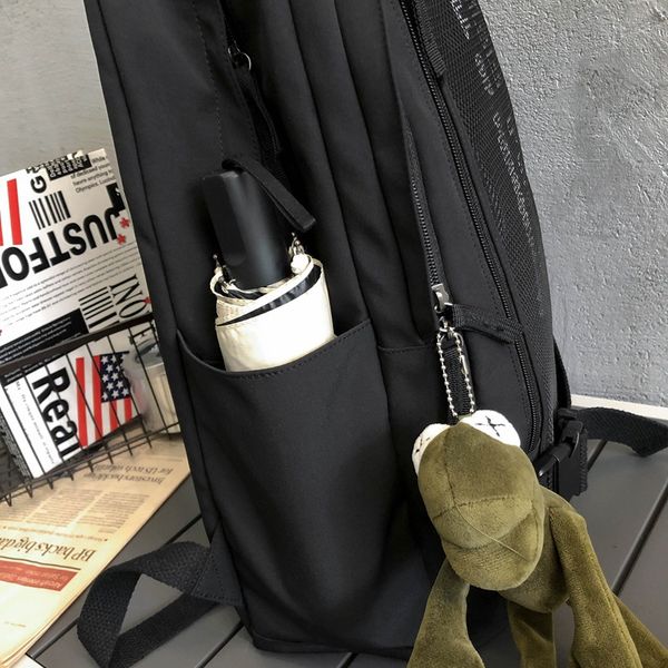 

large capacity men backpacks school bag for boys teen girls nylon black middle high school backpacks students college bagpack