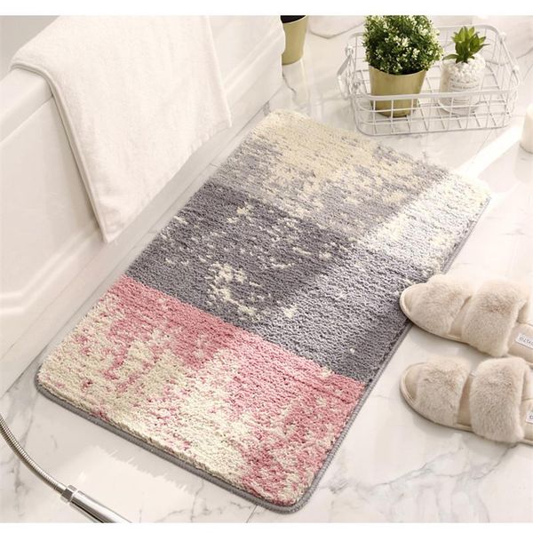 

bath mats fashion flocking home door slip mat household bathroom comfortable paddoor absorbent