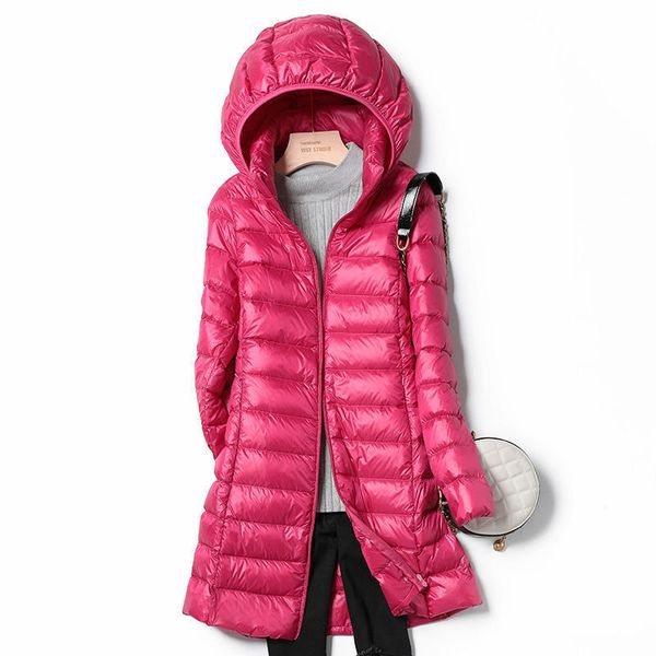 

female winter thin duck jacket down with hood jackets women's parka y9 2vjq, Black