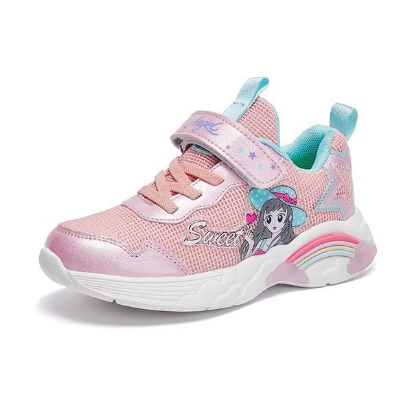 

2021 summer children sneakers for girls kids sport shoes girl shining fashion casual child shoes girl chaussure enfant 88172, Black