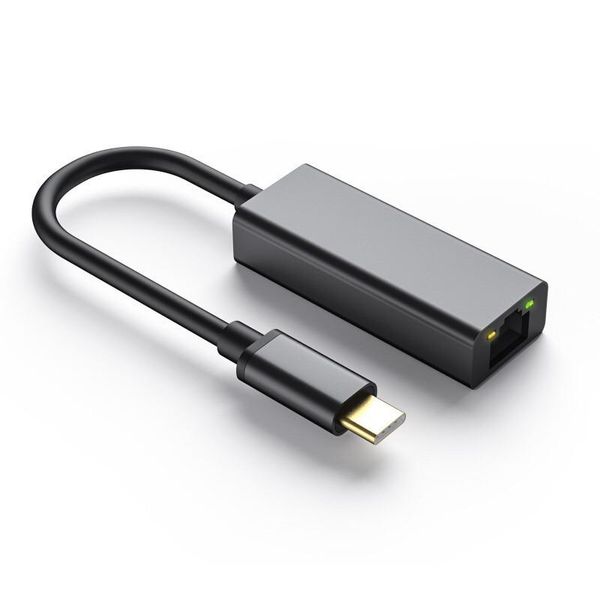 2021 USB-Typ-C-auf-Gigabit-Ethernet-Adapter, tragbar, PlugPlay RJ45, max. 1000 Mbit/s für MacBook, Computer, Mobiltelefon