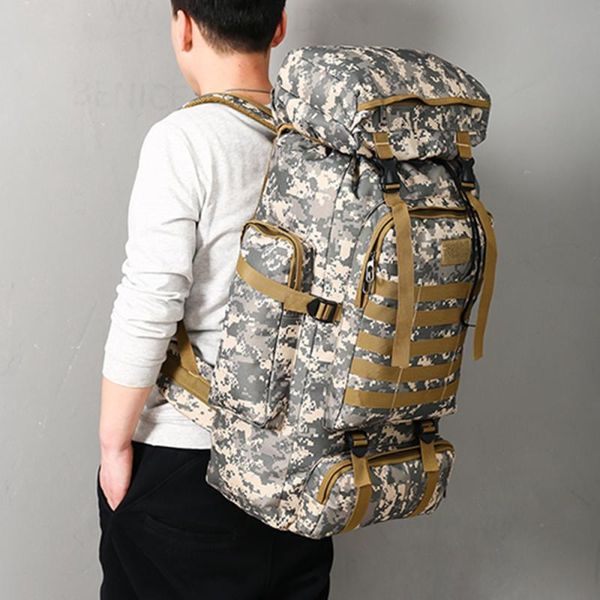 

backpack 80l large capacity bag tactical luggage outdoor essential camping hiking fishing practical