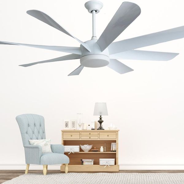 

american industrial wind eight leaves 58 inch led ceiling fans remote control living room bedroom home ceiling light fan lamp