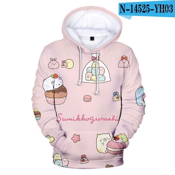 

men's hoodies & sweatshirts cartoon boys girls 3-14 years children anime sumikkogurashi sumikko gurashi hoody kawaii kids clothes, Black