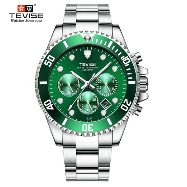 

wristwatches blue dial men's quartz watch 2021 fashion luxury business date wrist male clock hodinky erkek kol saati 316 steel, Slivery;brown