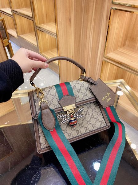 

vintage luxury leather shoulder bags handbag fashion brand handbags wallet women crossbody bag -g3147, Red;black