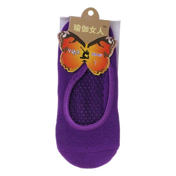 

1 pair fitness socks yoga pilates exercise sports non slip ballet women girls soft comfortable dance gym anti skid workout, Black