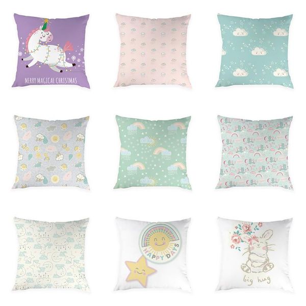 

cushion/decorative pillow cute cartoon clouds cushion cover covers home decor foal soft peach skin for sofa bed 45x45cm