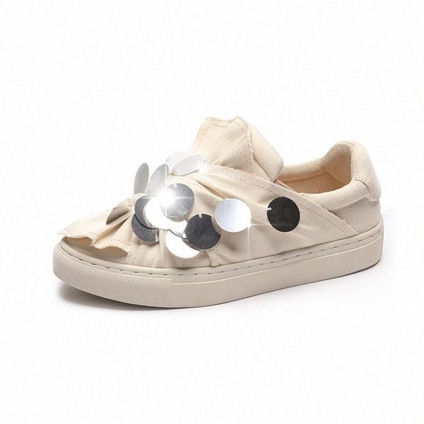 

womens flats shoes fashion loafers 2019 spring summer sequins white sneakers for woman canvas shoes female loafer women sneaker k1wa#, Black