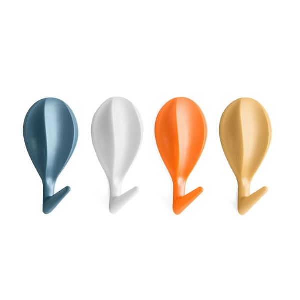 

hooks & rails 8pcs wall self-adhesive seamless hook for bathroom without perforation home hanging key decoration