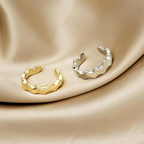 

cluster rings retro wavy curves are irregular metal resizable opening vintage for women men fashion jewelry party gift, Golden;silver