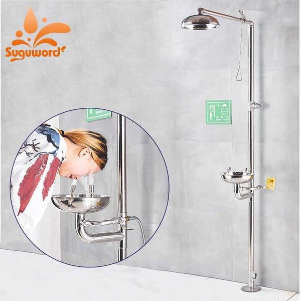 

emergency eye wash device factory applicable single cold shower set stainless steel with shower head set