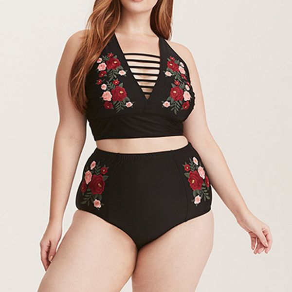 

5xl large size high waist bikinis women swimsuit plus size swimwear push up printing vintage retro bikini set bathing suits y19062801, White;black