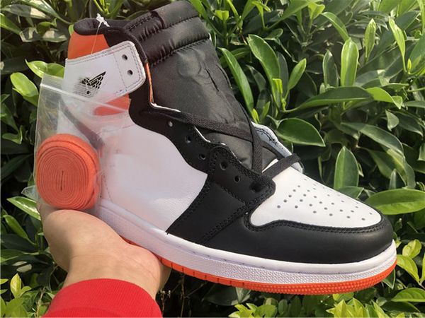 

shoes high og 1s electro orange basketball orange-black-white 1 mens womens trainers designer sneakers