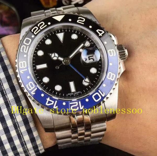

3 color mens gmt batman black blue ss ceramic 126710blnr 126710 jubilee bracelet asia 2813 automatic movement watches men's watch, Slivery;brown