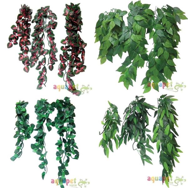 

decorative flowers & wreaths 12 inch artificial silk plant eucalyptus leaves green vine diy fish tank hanging realistic fpr wedding birthday