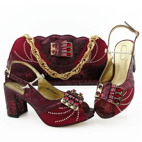 

dress shoes high class wine pumps and evening bag sets heel handbag set with rhinestones mm1104 height 8.5cm, Black