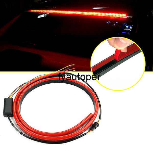 

creative 40" car tuning red led rear 3rd brake strip driving warning light turn signal lamp universal car accessories