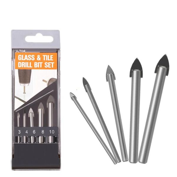 

professional drill bits 5pcs glass bit tungsten carbide tipped ceramic tile cutter 3/4/6/8/10mm power tools accessories
