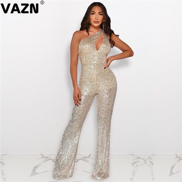 

women's jumpsuits & rompers vazn formal bandage high street v-neck women jumpsuit sleeveless long pant club wind, Black;white