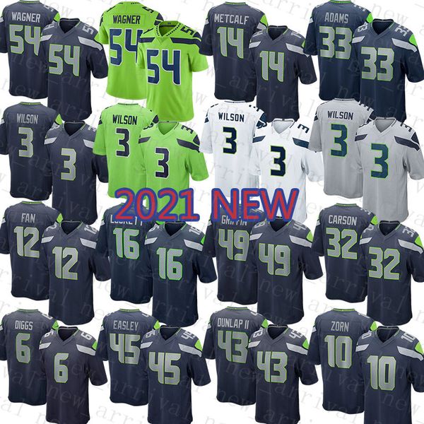 

mens 3 russell wilson 14 dk metcalf football jersey jamal adams fan 12s bobby wagner tyler lockett steve largent chris carson shaquem griffi, Black;red