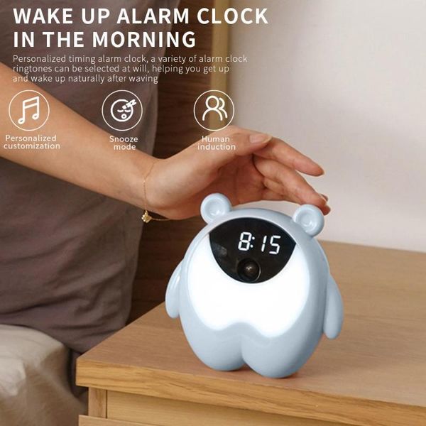 

other clocks & accessories alarm clock night light sky blue gift rgb 2021 usb desk lamp led white 2w home decor anti-sleep
