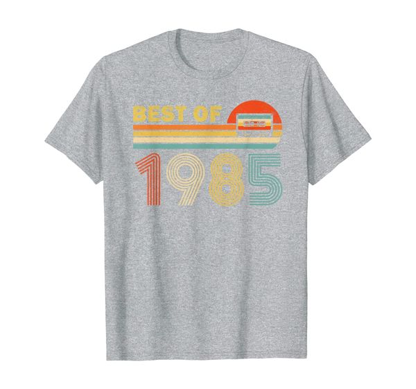 

34 years old t-shirt, made in 1985, vintage 34th birthday t-shirt, White;black