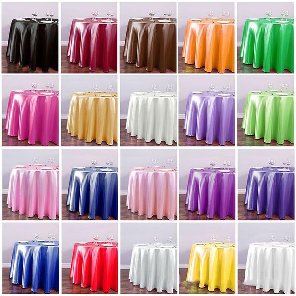 

table cloth 1 piece of satin round el restaurant home wedding bright decoration
