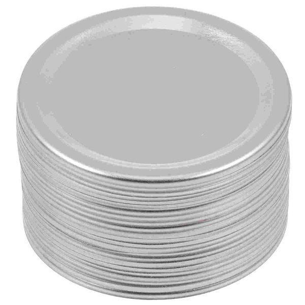 

kitchen storage & organization 24pcs mason can lids covers caps cover discs (silver)